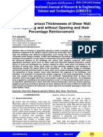 Analysis of Various Thicknesses of Shear Wall With Opening and Without Opening and Their Percentage Reinforcement