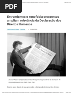 Extremismos e xenofobia crescentes ampliam relevância da Declaração dos Direitos Humanos – ONU Brasil