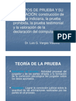 Tipos de Prueba y Su Valoracion