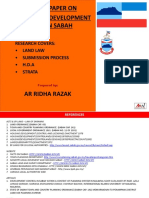 Sabah Development Legislation Research by Ar Ridha Razak