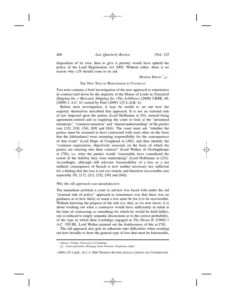 Law Quarterly Review Artin Ixon PDF Contractual Term Legal Concepts