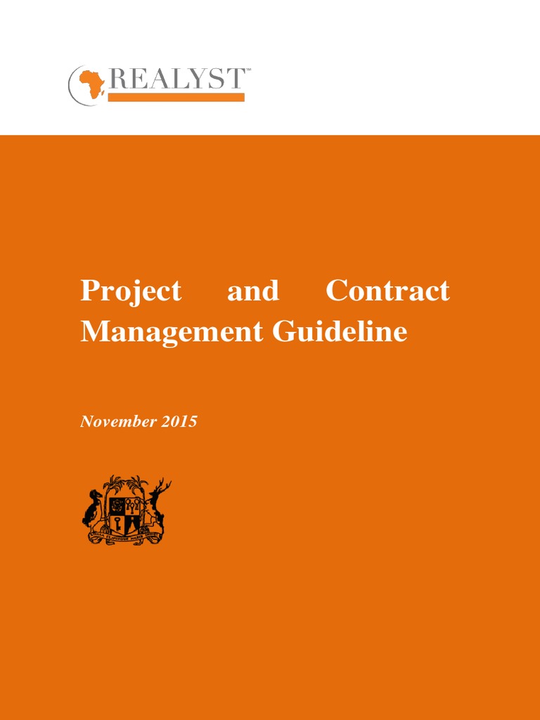 Project and Contract Management Guideline | PDF | Project Management ...