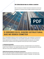 5 Errores en El Diseño Estructural Que No Debes Cometer