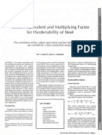 Carbon Equivalent and Multiplying Factor For Hardenability of Steel