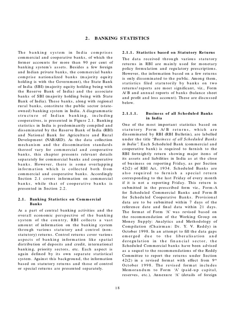 Banking Stats PDF | PDF | Reserve Bank Of India | Banks