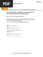 The Development Validation and Application of The Course Experience Questionnaire PDF