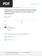 Applications of Finite Element Stress Analysis of Heavy Truck Chassis: Survey and Recent Development