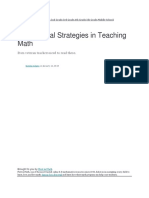 Teaching Strategies in Math