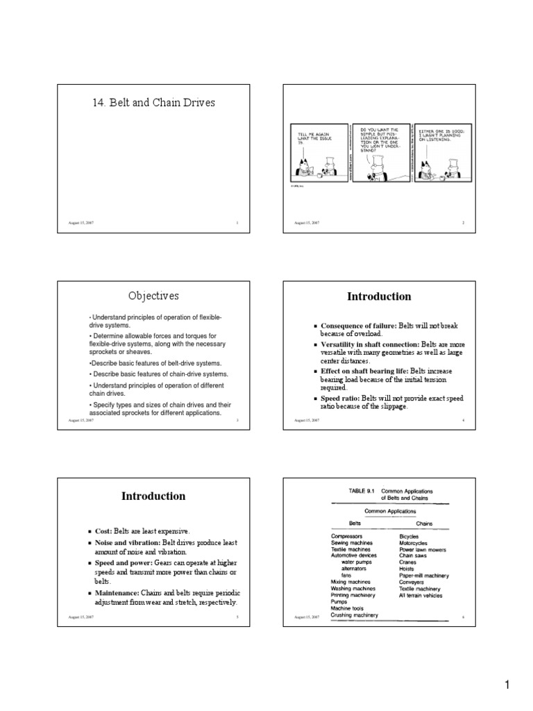Md 14 Belt And Chain Drives 1 Pdf Belt Mechanical