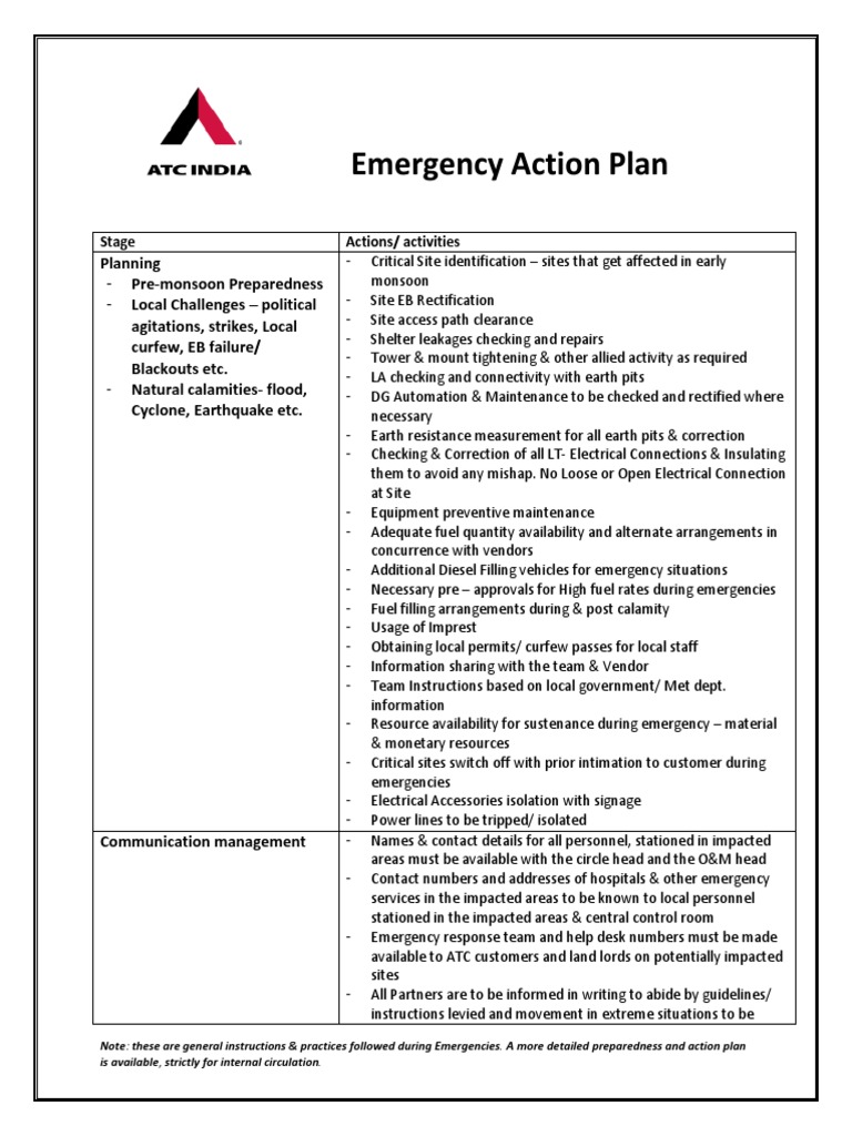 Emergency Action Plan PDF | PDF | Emergency | Switch