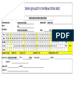 Inspection Quality Contracting Est.: Employee Monthly Time Sheet