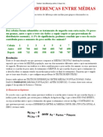 Testes T de Diferença Entre 2 Duas Médias