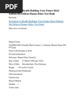 Download Invitation to Health Building Your Future Brief Edition 8th Edition Dianne Hales Test Bank by lomyzojy SN394009921 doc pdf