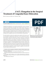 ACL Elongation Management in Congenital Knee Dislocations