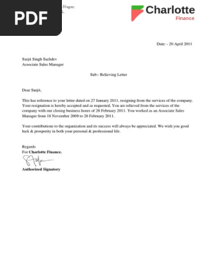 Experience Letter