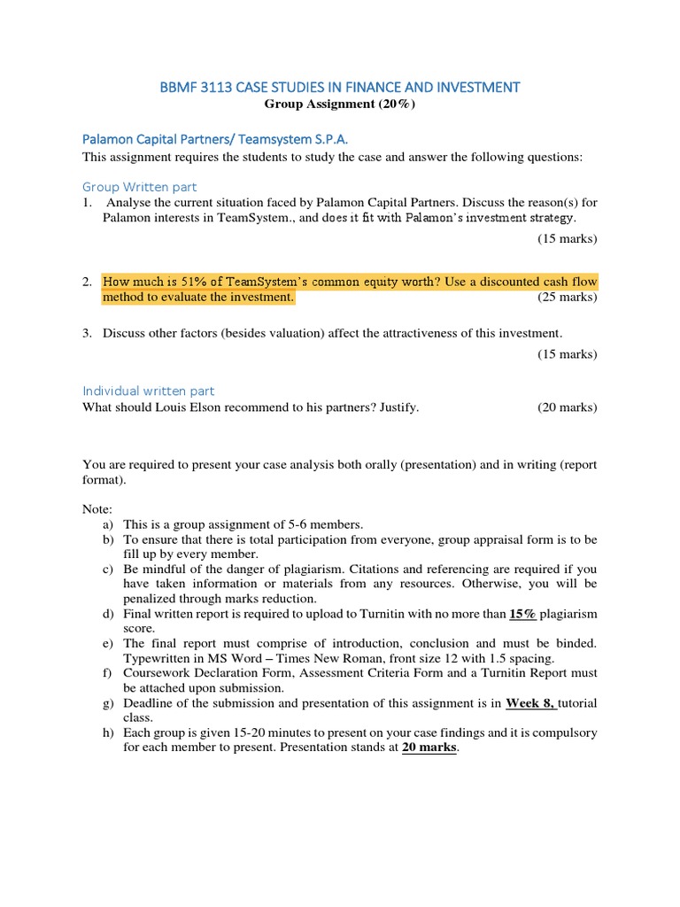 Evaluating Palamon Capital Partners' Potential 51 Acquisition of