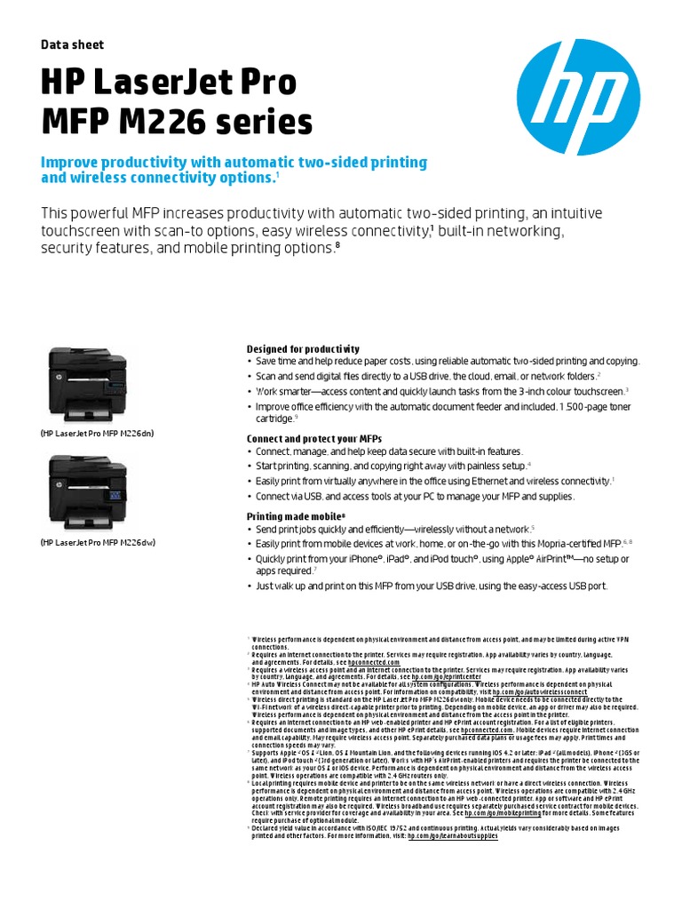 hp 226dw specification
