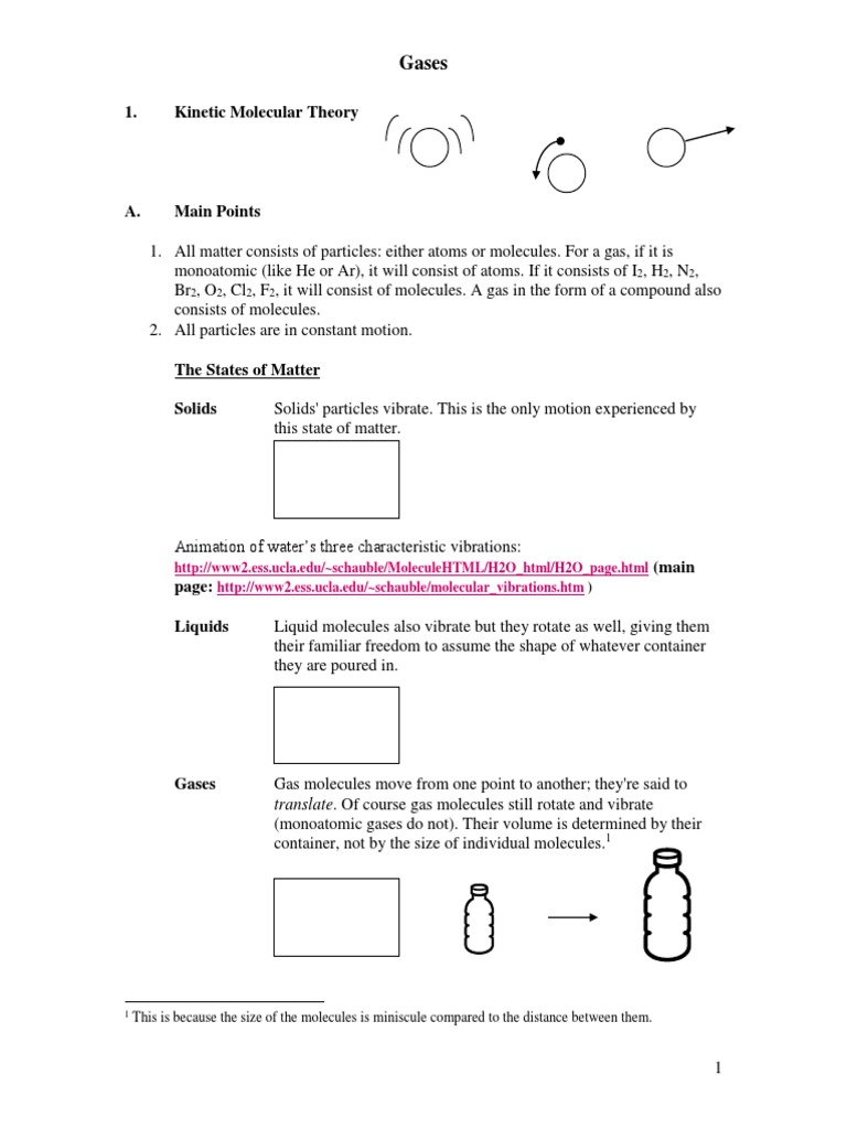 Kinetic Molecular Theory: Gases | PDF | Gases | Temperature