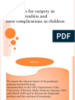 Indications For Surgery in Acute Mastoiditis and Their Complications in Children
