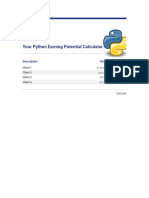 Your Python Earning Potential Calculator