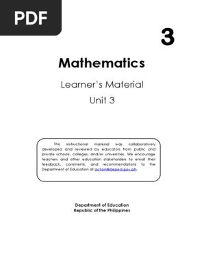 Math Grade 3 LM 3rd Quarter