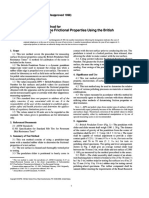 ASTM E 303 - 93 (Reapproved 1998) : Standard Test Method For Measuring Surface Frictional Properties Using The British Pendulum Tester