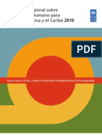 El Informe regional sobre desarrollo humano para América Latina y el Caribe 2010