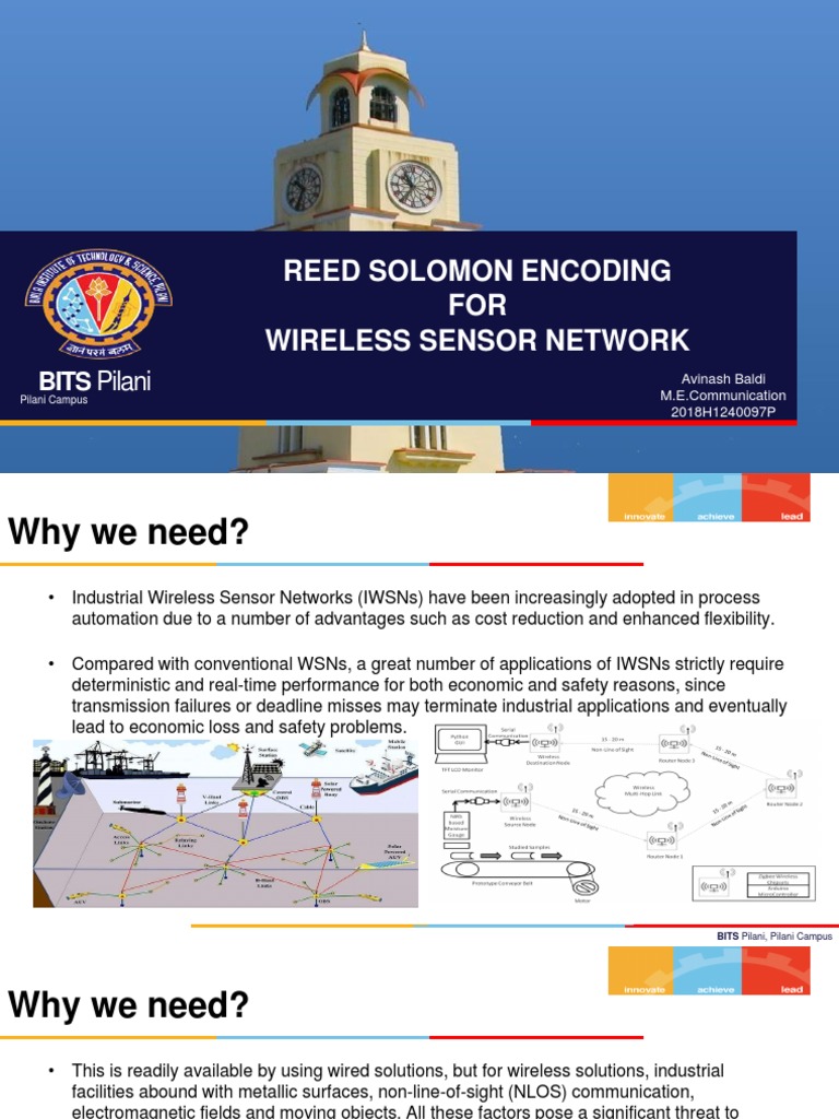 Reed Solomon Encoding FOR Wireless Sensor Network: BITS Pilani | PDF ...