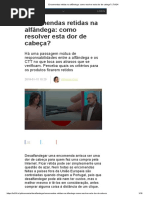 Encomendas Retidas Na Alfândega -Como Resolver Esta Dor de Cabeça