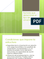 4.2 Factores Que Determinan El Tipo de Cimentación