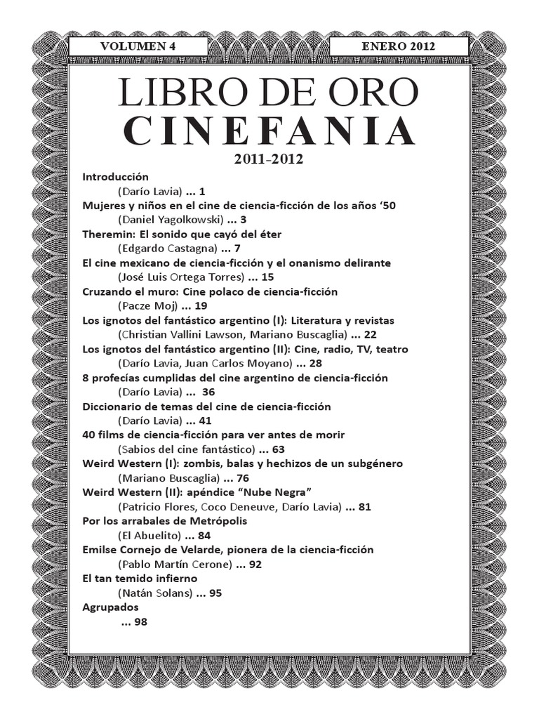 Lavia Libro-Oro Ciencia Ficcion PDF Cine Agitación