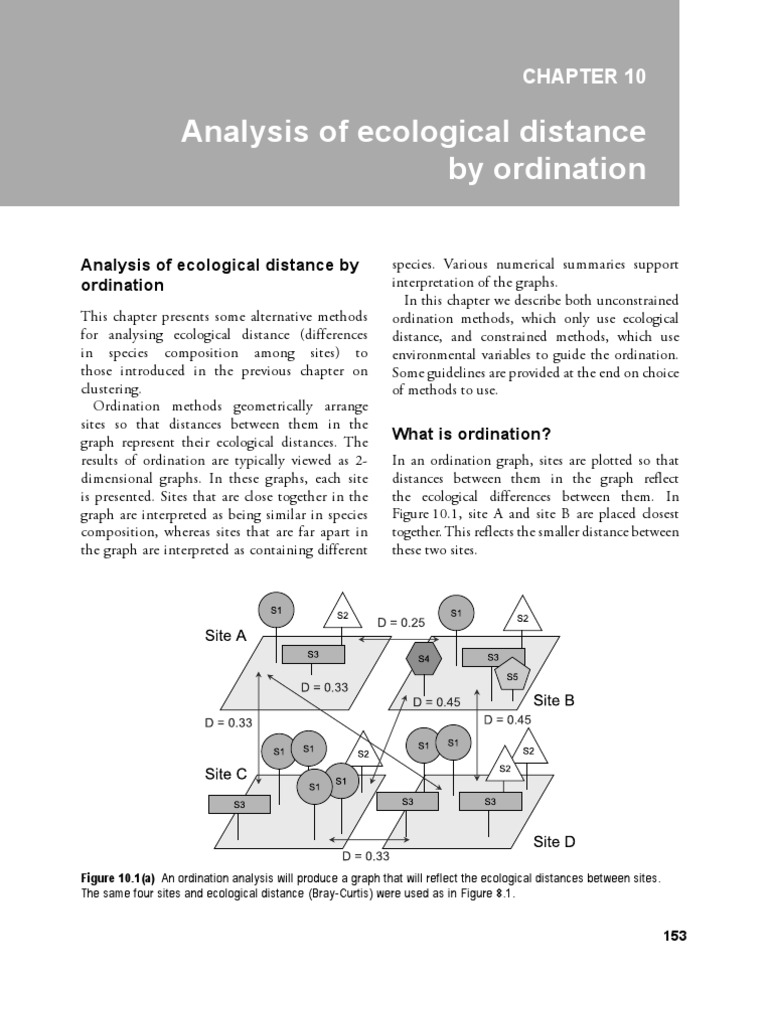 Ecological Distance Analysis via Ordination | PDF | Principal Component ...