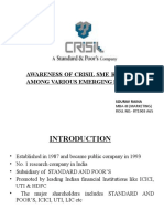 Awareness of Crisil Sme Ratings Among Various Emerging Sme'S