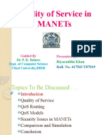 Quality of Service in Manets: Guided by