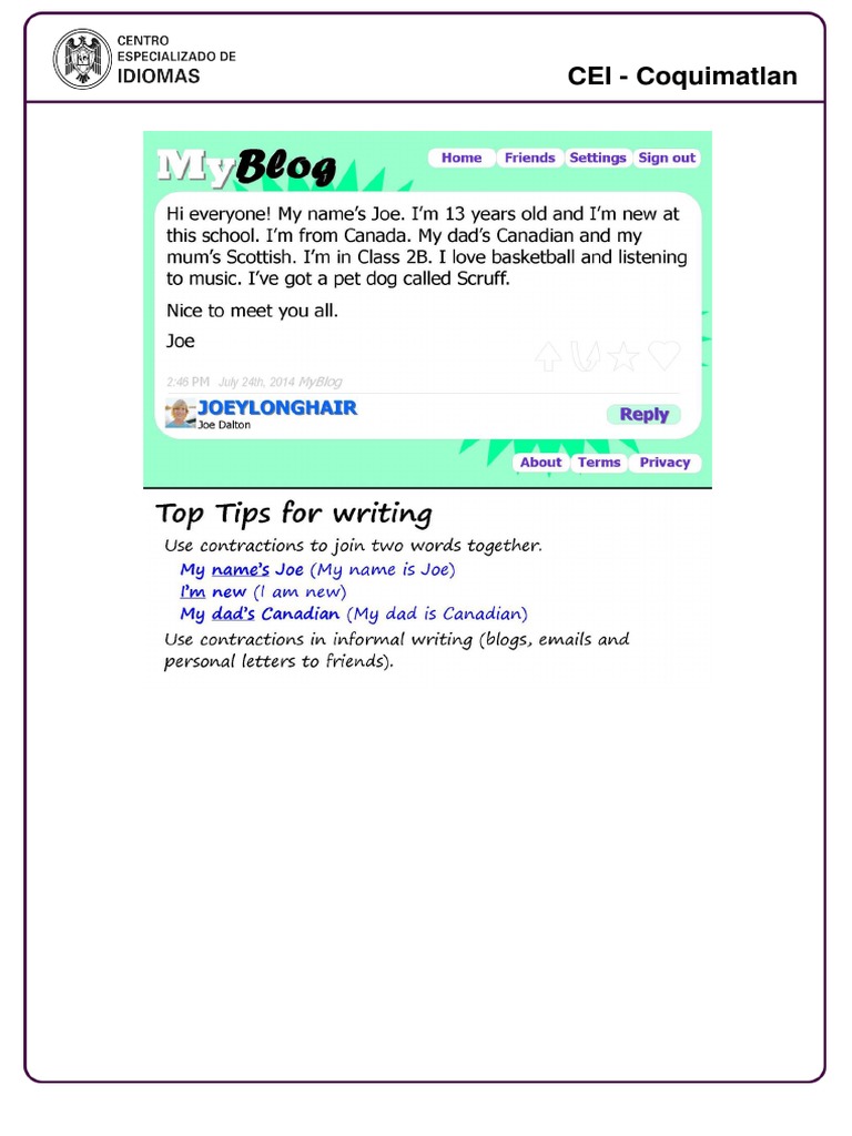 Writing a Personal Blog Introduction | PDF