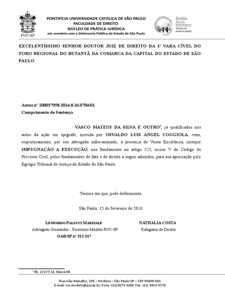 Cumprimento De Sentença 156 O Que Significa