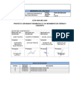 Memoria de Calculo: CC101-0010-MC-Q-001 Proyecto: Expansion Toromocho Cc-101 Movimiento de Tierras Y Concreto