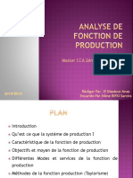 Analyse de Fonction de Production