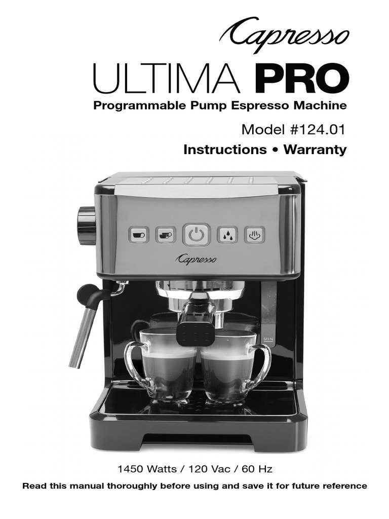 Instructivo Cafetera Capresso Ultima Pro | PDF | Coffee | Nature