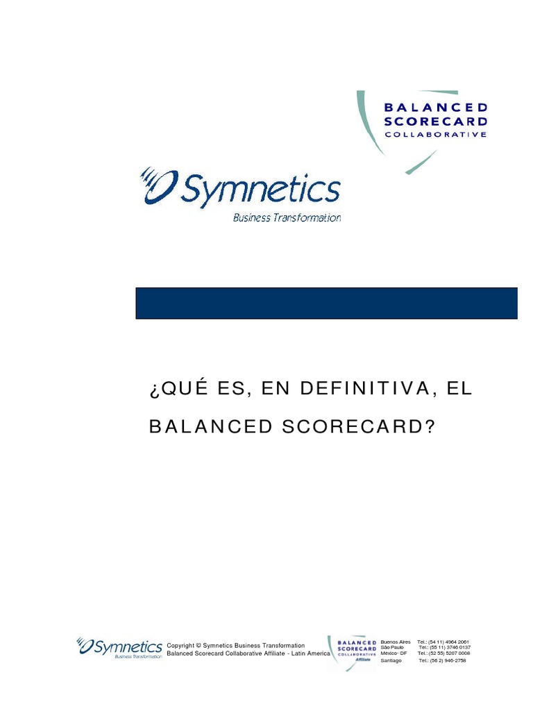 4 Qué Es El Balanced Scorecard | PDF | Business | Cognición