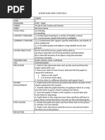 Year 3 CEFR Lesson Plan