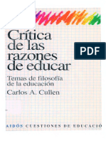 Critica Razones Educar-Carlos Cullen