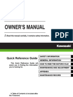 2017 Kawasaki Z125 Owners Manual