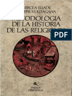 Eliade, Mircea. - Metodologia de La Historia de Las Religiones [1986]