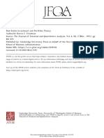 Cambridge University Press, University of Washington School of Business Administration The Journal of Financial and Quantitative Analysis