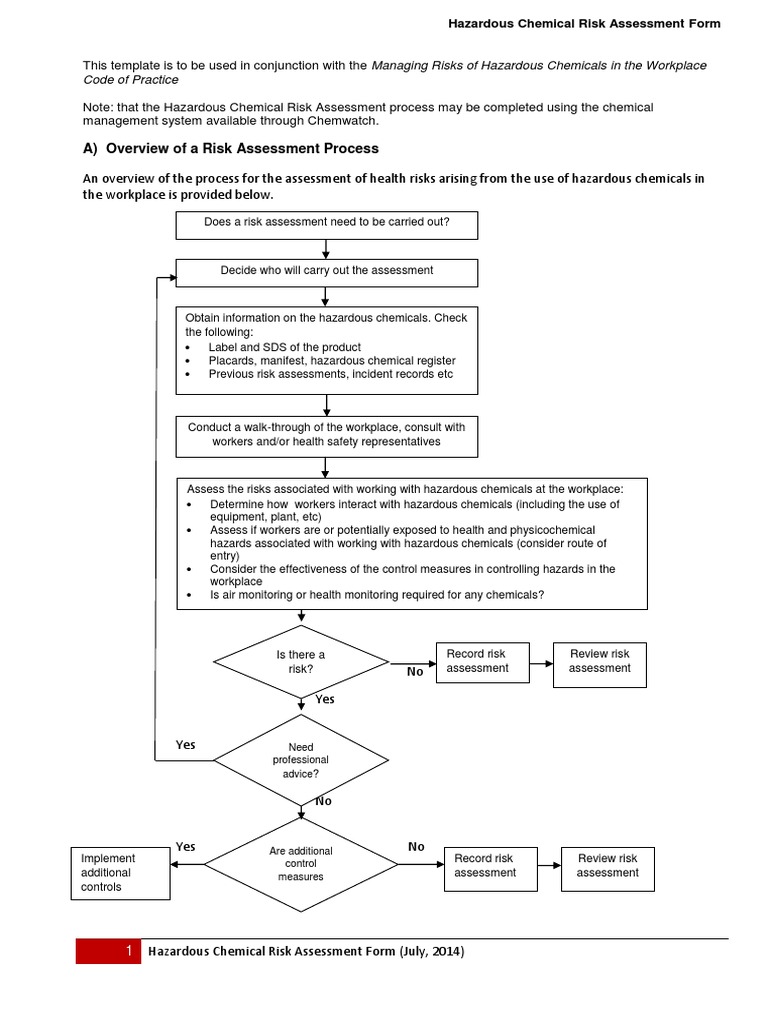 Hazardous Chemical Risk Assessment Guide | PDF | Risk Assessment ...