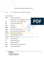 Finacle Menu Options: Co-Operative Bank