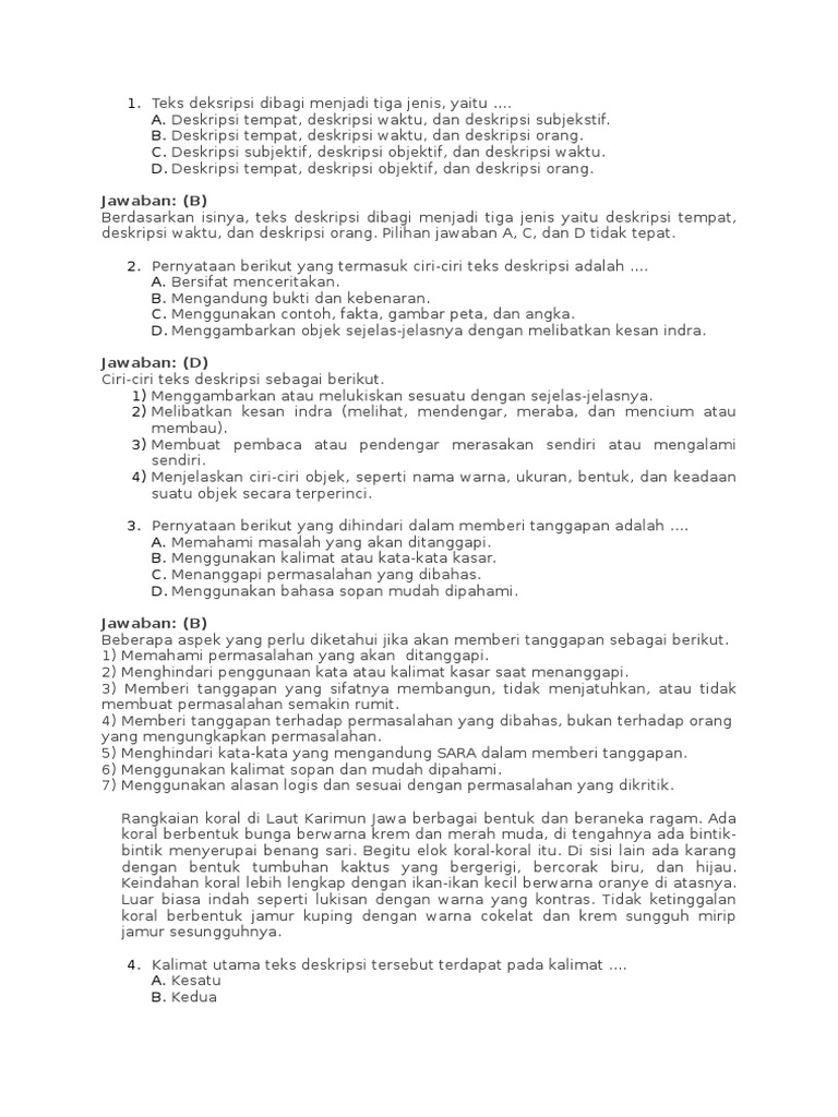 Lembar Jawaban Pilihan Ganda Pdf