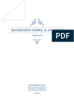 Regression Model & Analysis: Assignment-04