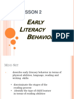 Early Literacy Behavior